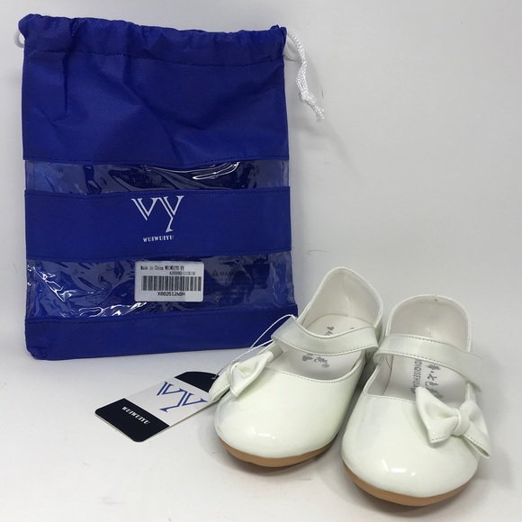 WUIWUIYU Casual Mary Janes Ballet Flats, Girl's Size 13(B)30 - White - Picture 1 of 10